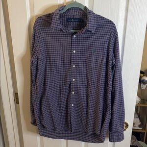 RALPH LAUREN‎ | plaid button down Ralph Lauren shirt, size large - EUC